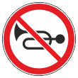 Дорожный знак 3.26 «Подача звукового сигнала запрещена» (металл 0,8 мм, III типоразмер: диаметр 900 мм, С/О пленка: тип Б высокоинтенсив.)